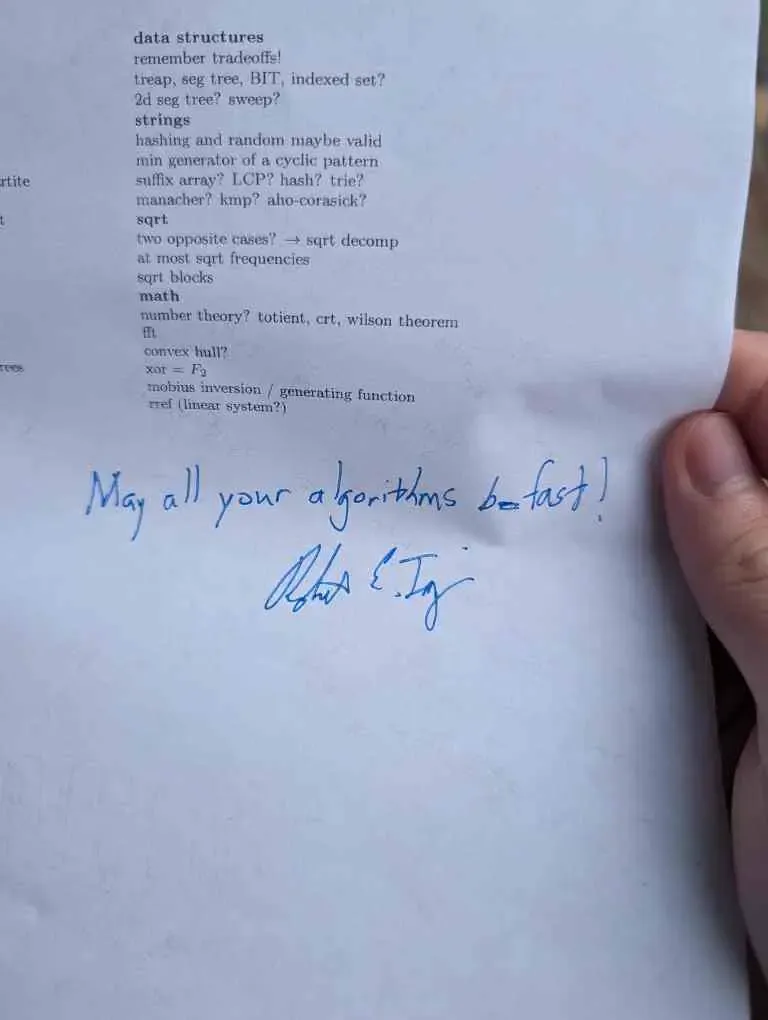 Signed algorithms cheat sheet