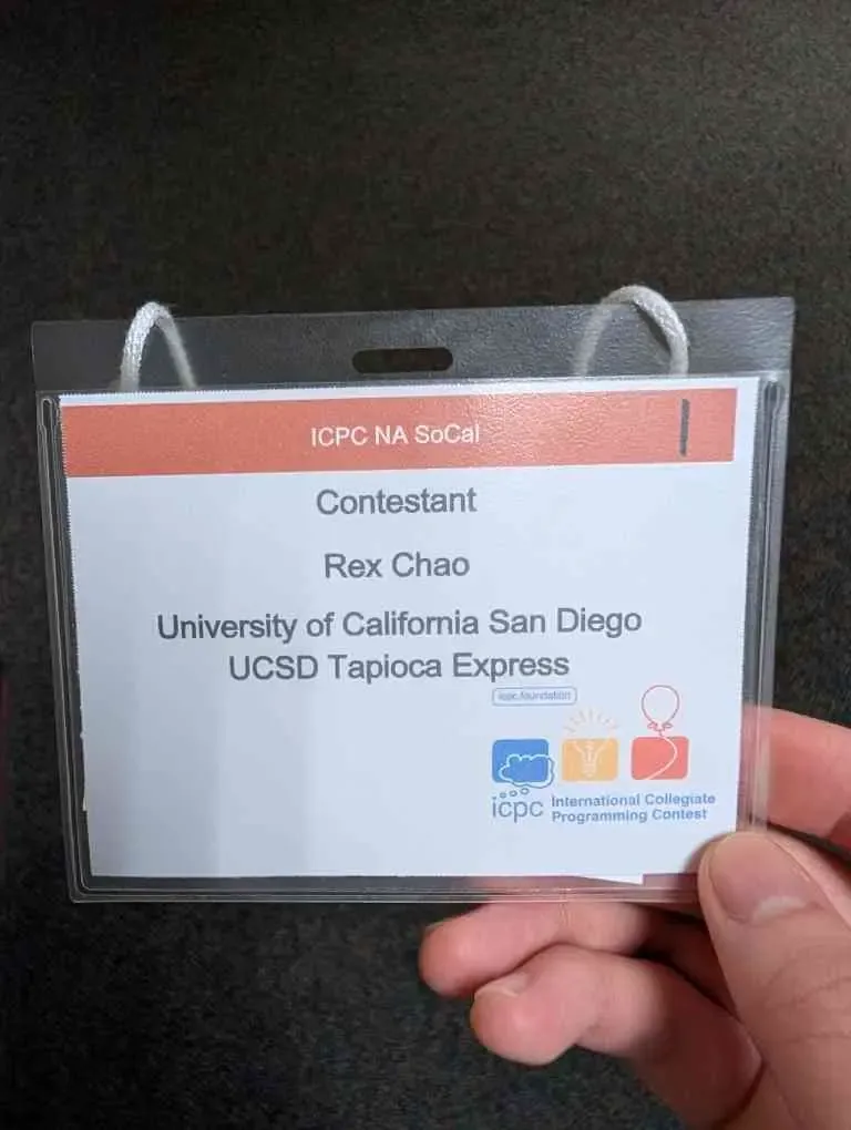 ICPC contestant badge